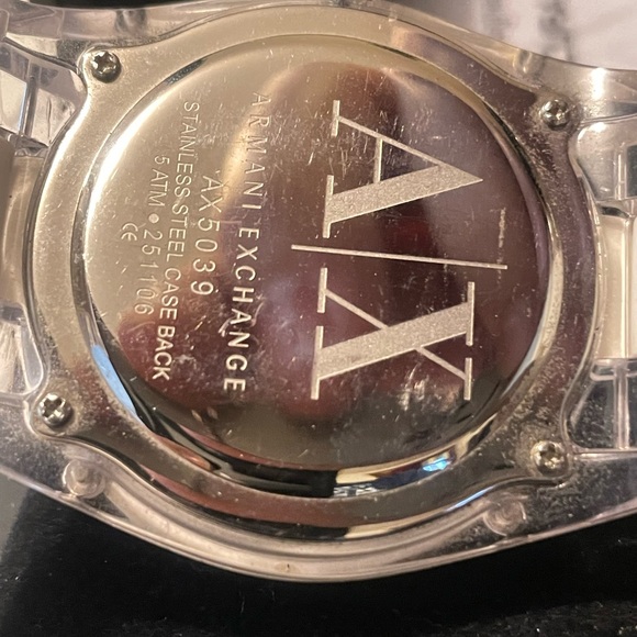 Armani Exchange women’s watch day date 5atm white face